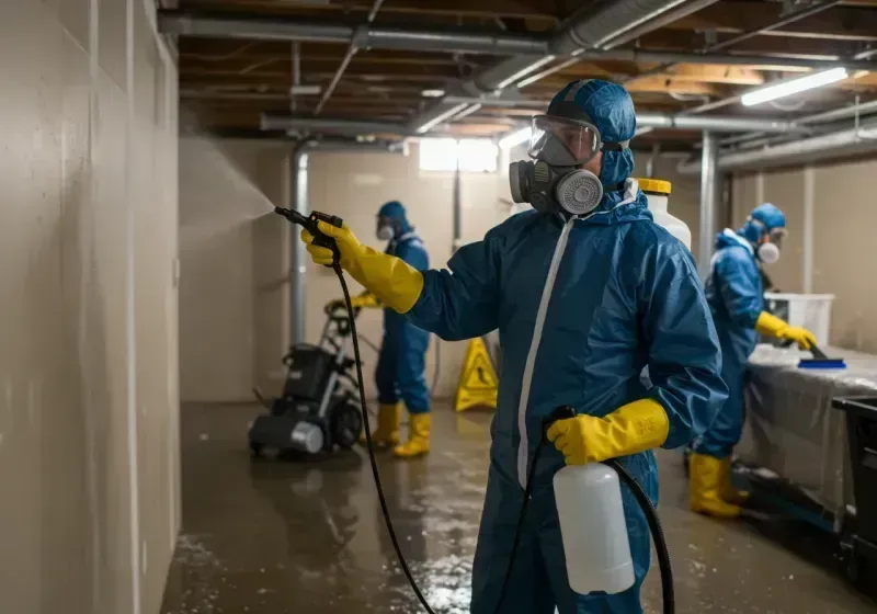 Basement Sanitization and Antimicrobial Treatment process in Cheney, KS