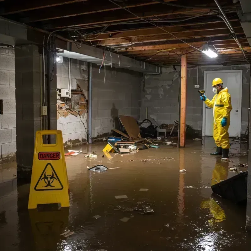 Flooded Basement Electrical Hazard in Cheney, KS Property